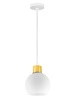 Lampa sufitowa zwis biała złota 1x E27 nowoczesna LX-1063 LEDLUX