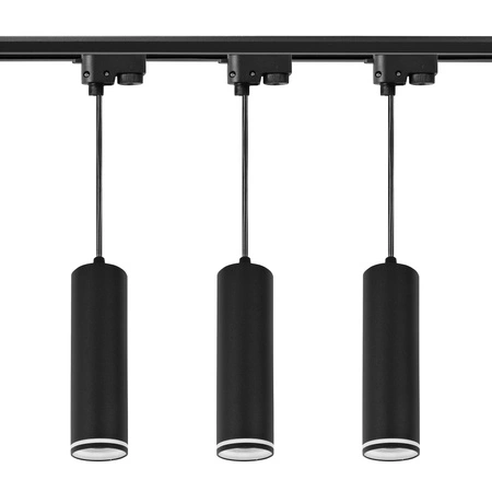 Reflektor Szynowy Lampa Tuba Oprawa Na Żarówkę LX-8473 GU10 Czarny + Pasek LEDLUX