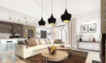 Lampa Wisząca PT- 413-B Czarna 1x E27 LEDLUX