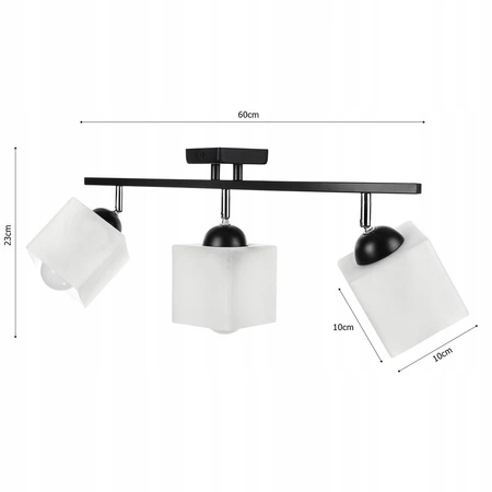 Lampa Sufitowa LX- 1115 Czarna 3x E27 LEDLUX