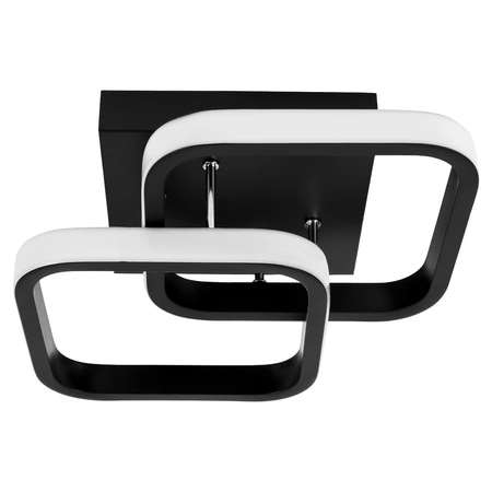 Lampa Sufitowa Wisząca LED Dwa Kwadraty LX- 936 22W Czarna biała neutralna LEDLUX