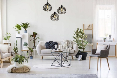 Lampa Wisząca LX- 1110-3 Czarna 3x E27 LEDLUX