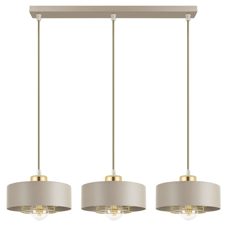 Lampa Wisząca Sufitowa Plafon Żyrandol Beżowa Ecru Kaszmir Loft Edison LX1186