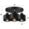 Lampa Sufitowa LX- 1040 Czarna 3x E27 LEDLUX