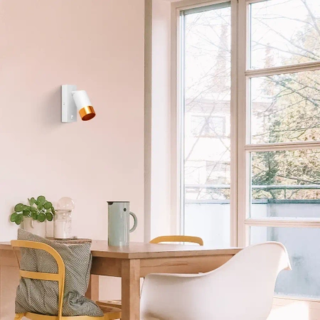 Kinkiet LED Lampa ścienna z włącznikiem biała 1x GU10 LEDLUX