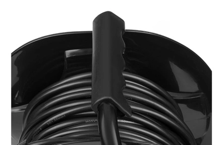 Przedłużacz na bębnie Bębnowy budowlany zwijak 30m 4x230V Czarny Wytrzymały LEDLUX