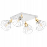 Lampa Sufitowa LX- 1371 Biała + Złoto 4x E27 LEDLUX