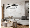 Lampa Sufitowa Wisząca LED Dwa Okręgi LX- 931 102W Czarna 3000-6000K LEDLUX