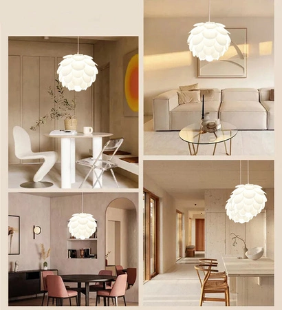 Lampa Sufitowa Wisząca LED LX- 1418 Biała 1x E27 LEDLUX