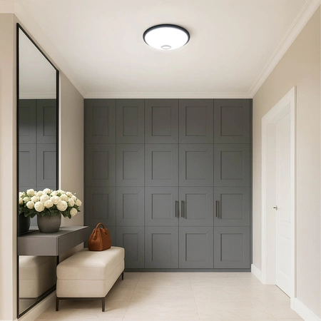 Plafon Lampa Sufitowa LP-001 PIR Czarny 2x E27 LEDLUX