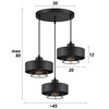 Lampa Wisząca LX- 1185 Czarna 3x E27 LEDLUX