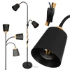 Lampa Podłogowa stojąca 2xE27 nowoczesna Czarna Regulowana do salonu Loft LPD-005 BLACK E27 LEDLUX