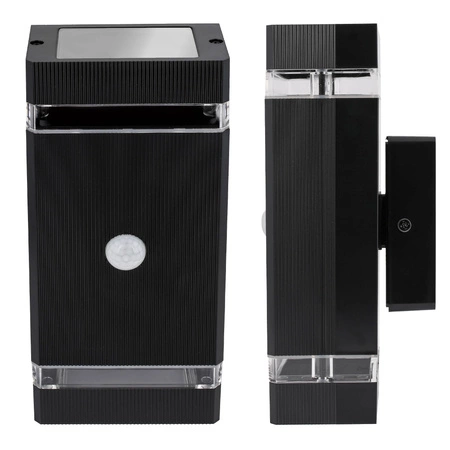 Kinkiet Ogrodowy Lampa Elewacyjna Zewnętrzna LX- 9110 PIR Czarna LEDLUX