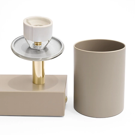 Lampa Sufitowa Żyrandol Plafon Beżowa Kaszmir GU10 8370-4 BEIGE + GOLD