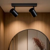 LAMPA SUFITOWA 2xGU10 czarna regulowana SPOT oprawa halogenowa natynkowa OPN-002 2x GU10 BLACK