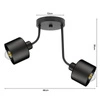 Lampa Sufitowa LX- 1296KBK Czarna 2x E27 LEDLUX