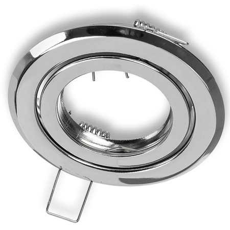 Oprawa halogenowa sufitowa CHROM Metalowa Podtynkowa Ruchoma CT-015 Chrom LEDLUX