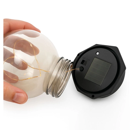 Lampa Solarna Ogrodowa LED Wbijana Ozdobna Dymiona Kulka Kula Szpikulec LSOL-049 LEDLUX