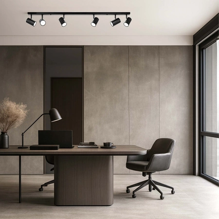 LAMPA SUFITOWA 6xGU10 czarna regulowana SPOT oprawa halogenowa natynkowa OPN-006 6x GU10 BLACK