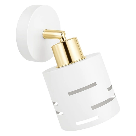 Kinkiet ścienny lampa sufitowa 2w1 E27 biały złoty nowoczesny wewnętrzny LX1432