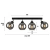 Lampa Sufitowa LX- 1194 Czarna 4x E27 LEDLUX