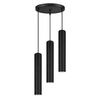 Lampa Sufitowa Wisząca Żyrandol Plafon Tuba Tuby metalowa Czarna LED LX-1354 Czarna 3x GU10 LEDLUX