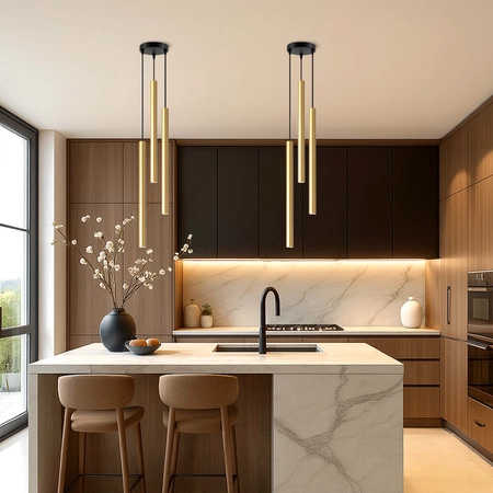 Lampa Sufitowa wisząca LED Tuba ZŁOTA nowoczesna 3xG9 LX-1161 LEDLUX