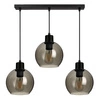LAMPA SUFITOWA wisząca ŻYRANDOL PLAFON LED szklane kule Dymiona MODERN LX- 1141 Czarna 3x E27 LEDLUX