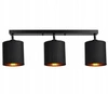 Lampa Sufitowa LX- 1268 Czarna + Złoto 3x E27 LEDLUX