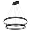 Lampa Sufitowa Wisząca LED Dwa Okręgi LX- 931 102W Czarna 3000-6000K LEDLUX