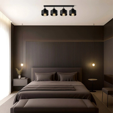 Lampa Sufitowa LX- 1195 Czarna 4x E27 LEDLUX