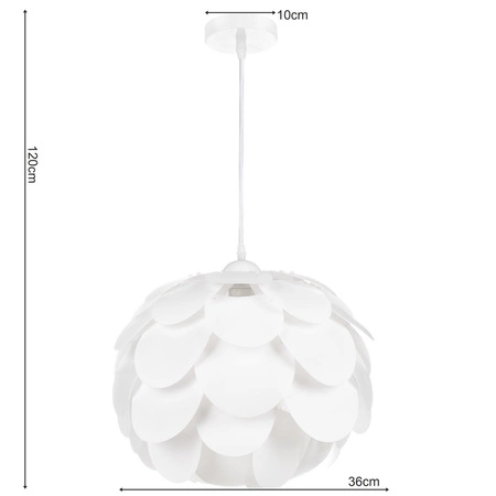 Lampa Sufitowa Wisząca LED LX- 1418 Biała 1x E27 LEDLUX