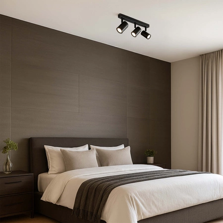 LAMPA SUFITOWA 3xGU10 czarna regulowana SPOT oprawa halogenowa natynkowa OPN-003 3x GU10 BLACK