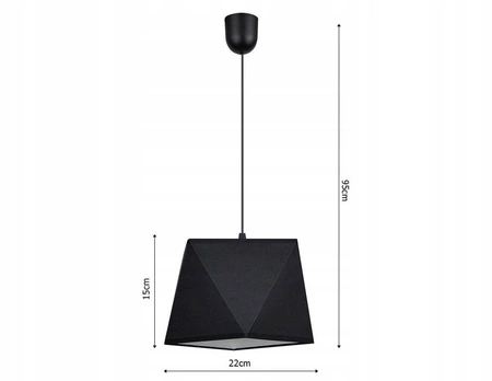 Lampa Wisząca LX- 1002 Czarna 1x E27 LEDLUX