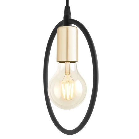 Lampa Wisząca LX-1360 Czarna+ Złoto 1x E27 LEDLUX