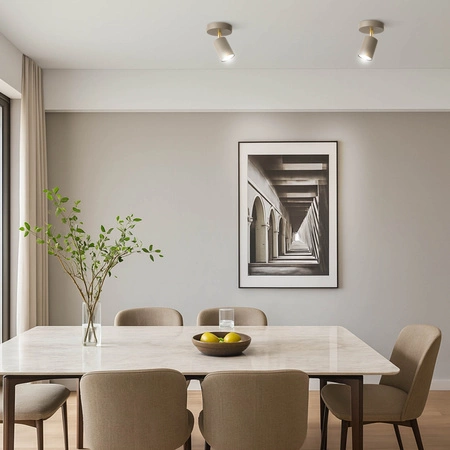 Lampa sufitowa KINKIET LED GU10 beżowa 2w1 Spot Kaszmir Premium LX1427