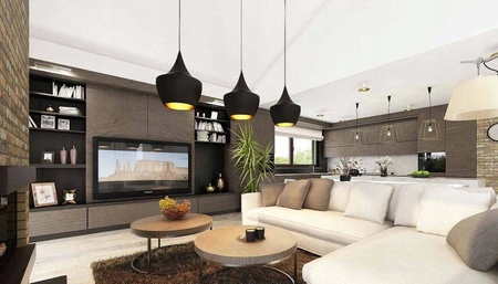 Lampa Wisząca PT- 413-B Czarna 1x E27 LEDLUX