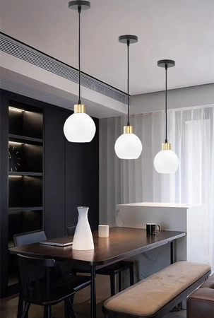 Lampa Wisząca LX-1349 Czarna + Złota 1x E27 LEDLUX