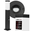 Lampa Ogrodowa Stojąca Słupek E27 LX-810 BLACK 65cm PIR LEDLUX