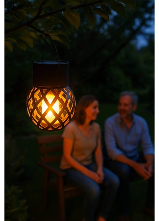 Lampa Solarna LED Ogrodowa Dekoracyjna Kula Latarenka Czarna Kula IP44 LSOL-015 LEDLUX