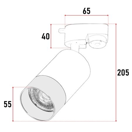 Szynoprzewód Lampa Szynowa Reflektor Halogen LED GU10 Biały Złoto+Miedź LX-8470 LEDLUX