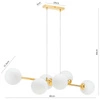 Lampa Wisząca LX-1403 Złota 6x E27 LEDLUX