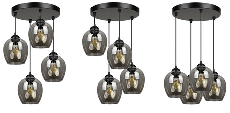 Lampa Wisząca LX- 1310 Czarna 4x E27 LEDLUX
