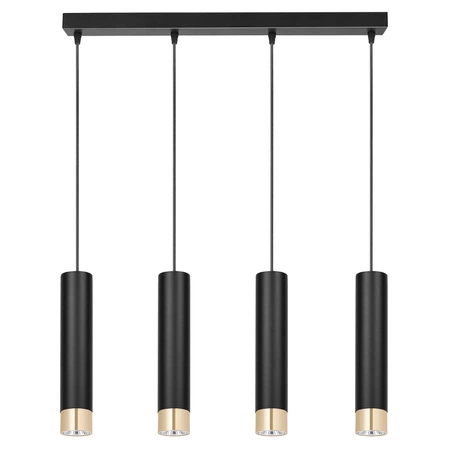 Lampa Wisząca LX-1415 Czarna + Złoto 4x GU10 LEDLUX
