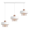 Lampa Wisząca LX- 1186 Biała + Miedź 3x E27 LEDLUX