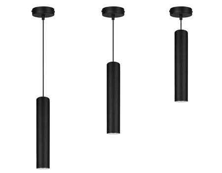 Lampa Sufitowa wisząca LED Tuba Czarna LEDLUX nowoczesna Gu10 LX-1352 Czarna 1x GU10 LEDLUX