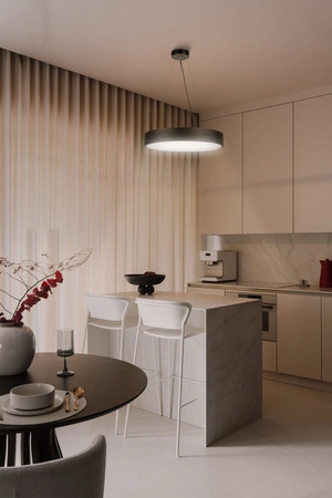 Lampa Sufitowa Wisząca LED Okrągła LX- 901 20W Czarna biała neutralna LEDLUX