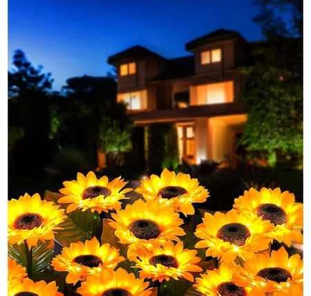 4x LAMPA SOLARNA OGRODOWA LED SŁONECZNIK Sztuczne Kwiaty Lampki Solarne LSOL-051 LEDLUX