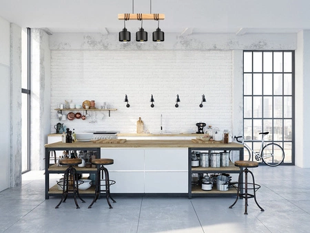 Lampa Wiszaca LX- 1367 Czarna + Drewno 3x E27 LEDLUX