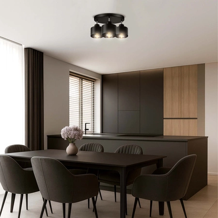 Lampa Sufitowa LX- 1040 Czarna 3x E27 LEDLUX